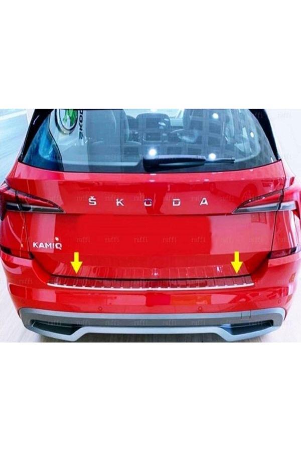 Skoda Kamiq Krom Arka Tampon Üstü Koruma 2019 Üzeri Paslanmaz Çelik Uyumlu - Image 1