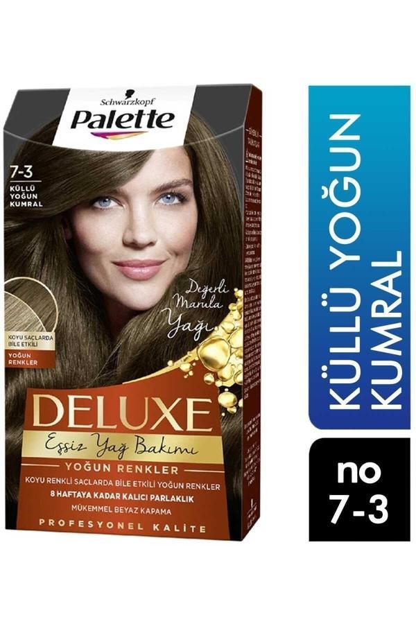 Palette Deluxe Eşsiz Yağ Bakımı Saç Boyası Küllü Yoğun Kumral 7-3 6281031271551 - Image 1