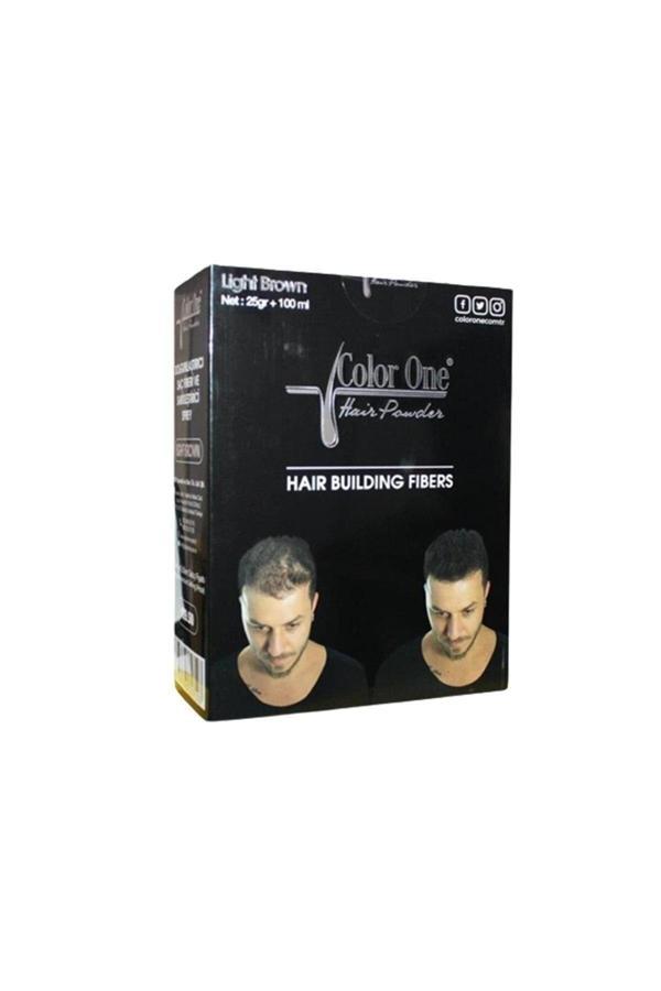 Color One Hair Hair Powder Light Brown Dolgunlaştırıcı Saç Fiberi 25 Gr + 100 Ml - Image 1