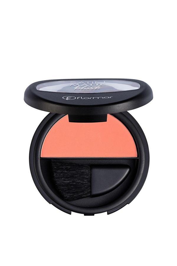 Flormar Yoğun Pigmentli Kompakt Allık Satin Matte Cbl. 003 Pure Peach - Image 1