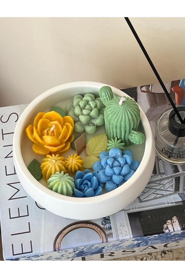 Landle Beton Saksı Kaktüs&Skulent Mum Soya Wax Mum - Image 1