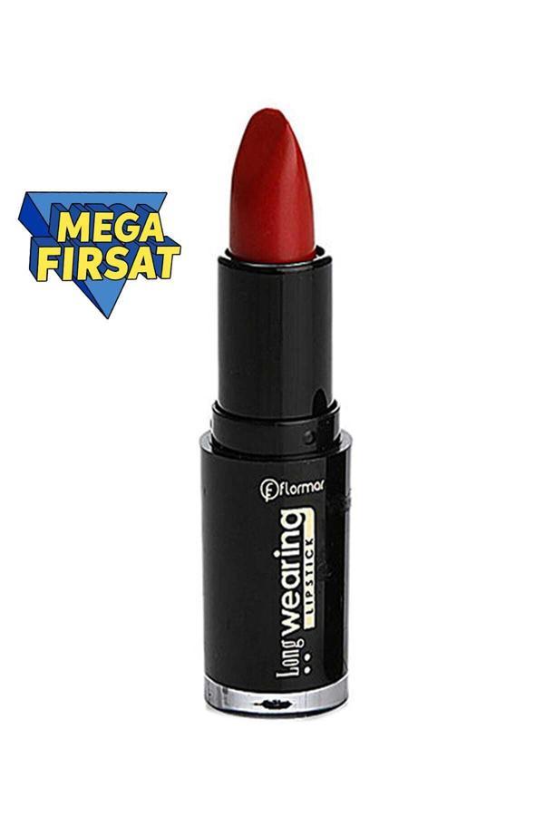 Flormar Ruj - Long Wearing Lipstick Red Metallic L08 - Image 1