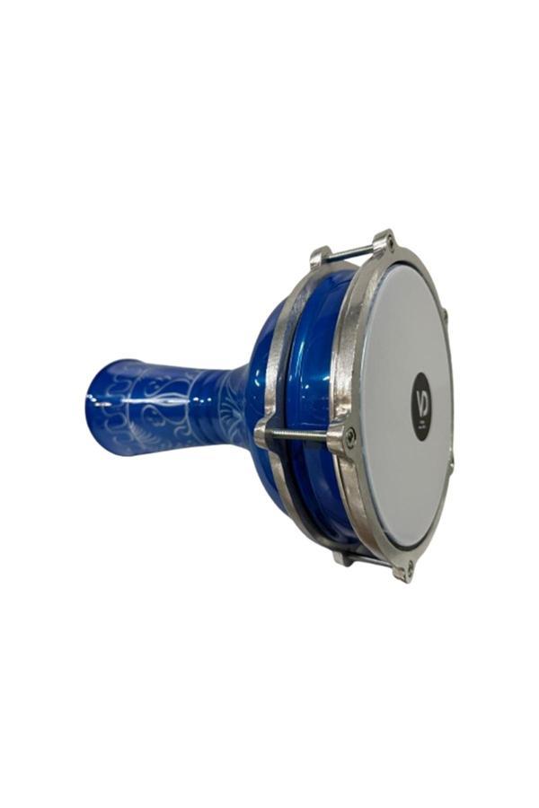 Bade Müzik Vatan Darbuka 5 Numara Mavi Erzincan İşleme Desenli - Image 1