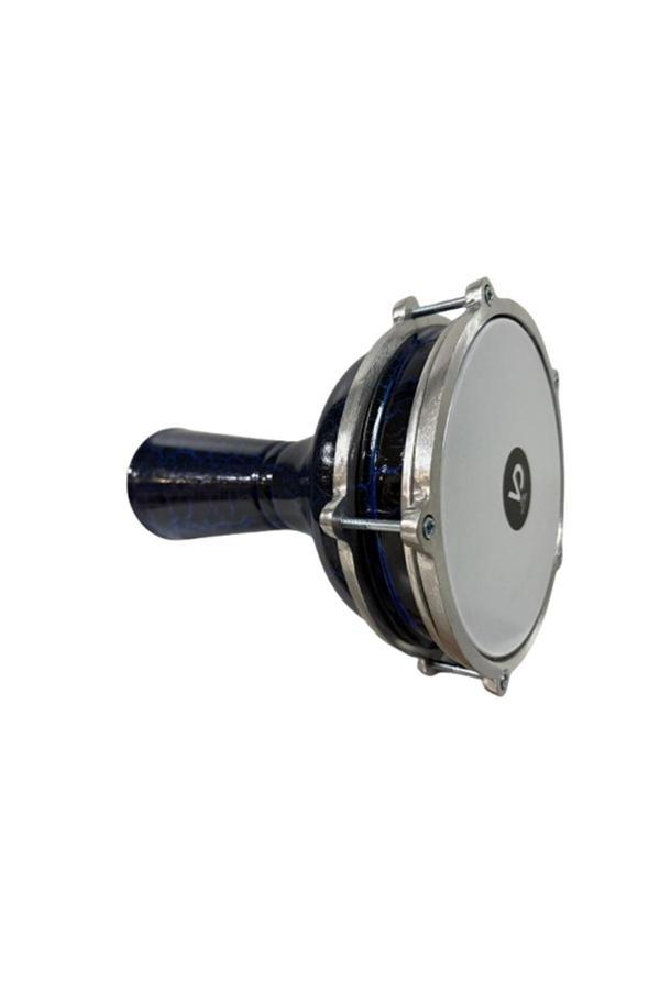 Bade Müzik Vatan Darbuka 5 Numara Çatlak Boyalı Siyah - Laciveert Desenli - Image 1