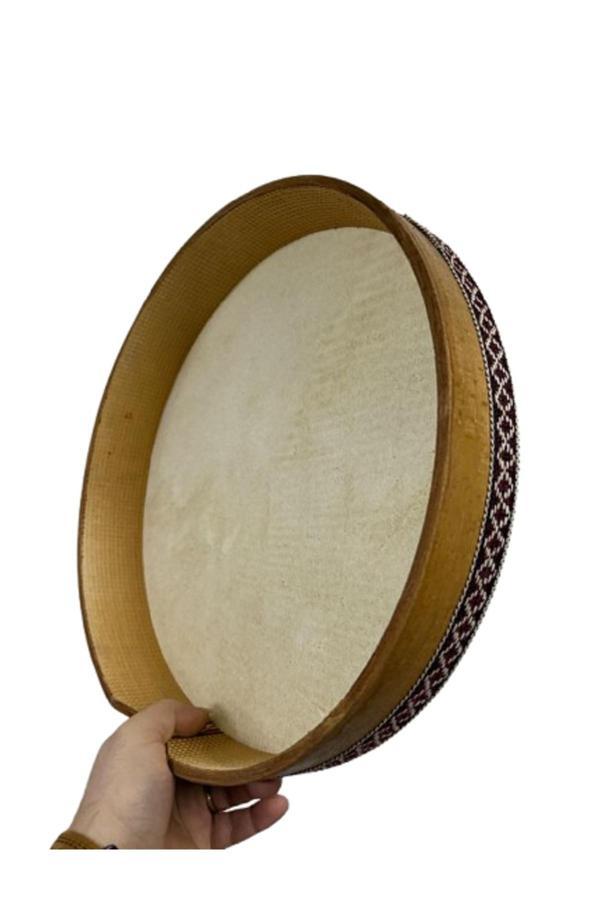 Bade Müzik Bendir Hayvan Derili 38 Cm Kaliteli Keçi Derisi - Image 1