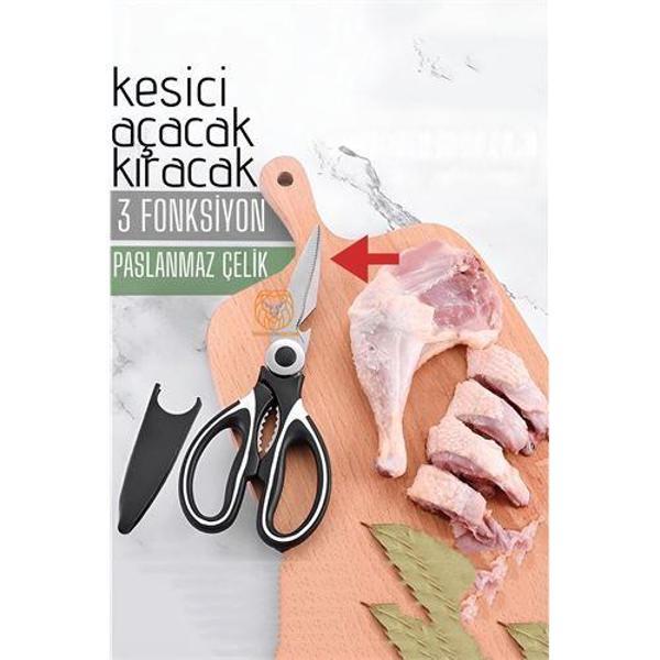 Modacar Tavuk Makası Çelik Mutfak Makası Açacak Kıracak Kesici Özelik - Image 1