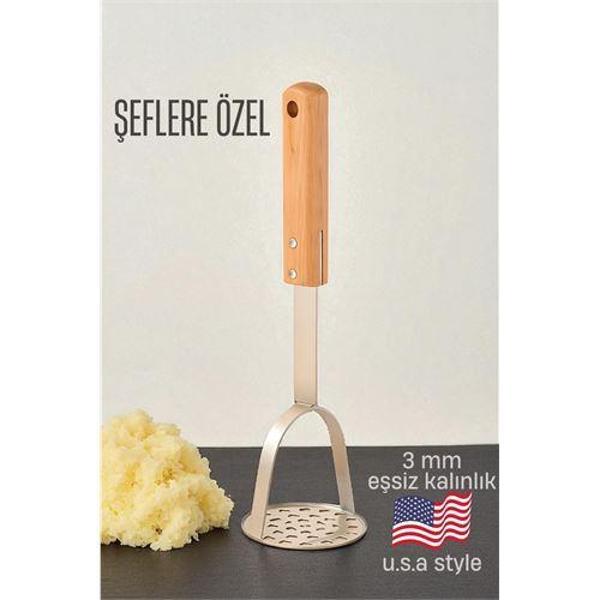Patates Ezici 3 mm Kalınlık 304 Paslanmaz Çelik Havuç Muz Avokado Ezici - Image 1
