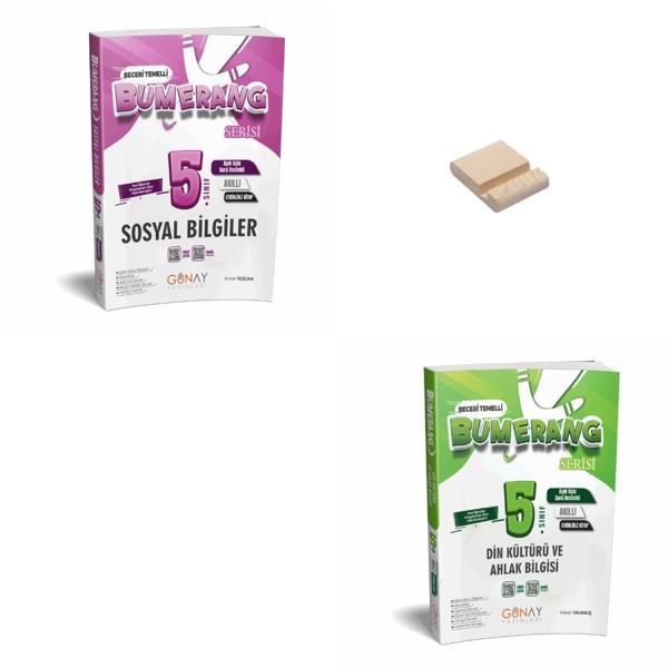 5. Sınıf Bumerang Sosyal ve Din Etkinlikli Kitap + Telefon Standı - Günay Yayınları - Image 1