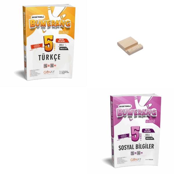 5. Sınıf Bumerang Türkçe ve Sosyal Etkinlikli Kitap + Telefon Standı - Günay Yayınları - Image 1