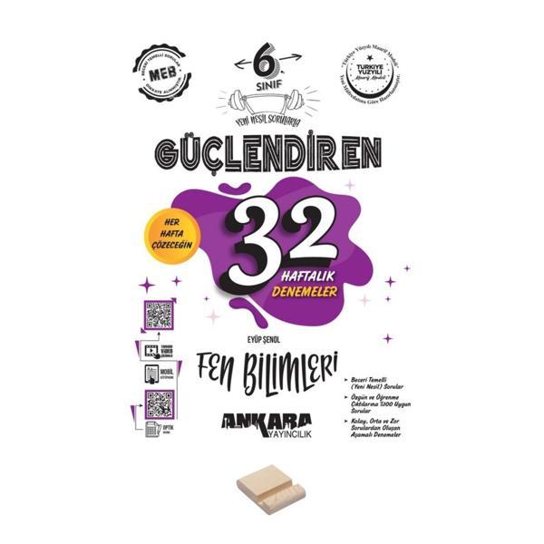 6. Sınıf Güçlendiren 32 Haftalık Fen Bilimleri Denemeleri ve Telefon Standı - Ankara Yayıncılık - Image 1