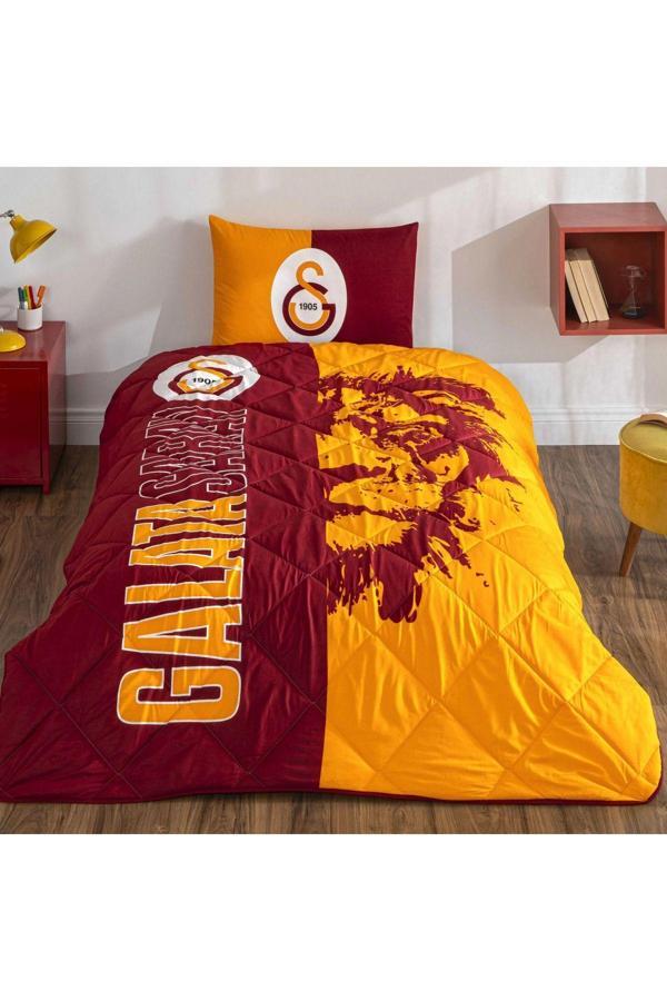 TAÇ LİSANSLI GALATASARAY ŞANLI ASLAN YORGAN SETİ ( YASTIK HEDİYELİ) - Image 1