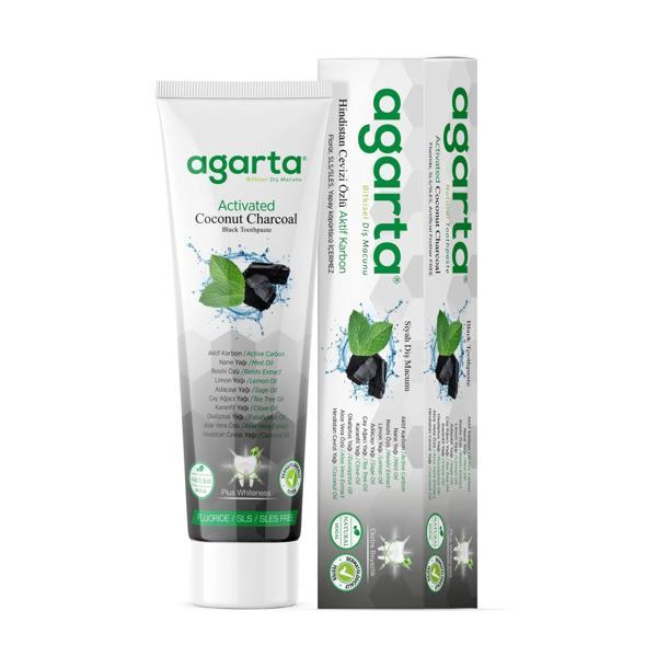 Agarta Hindistan Cevizi Özlü Aktif Karbon Diş Macunu 100 Ml 2 Adet - Image 1