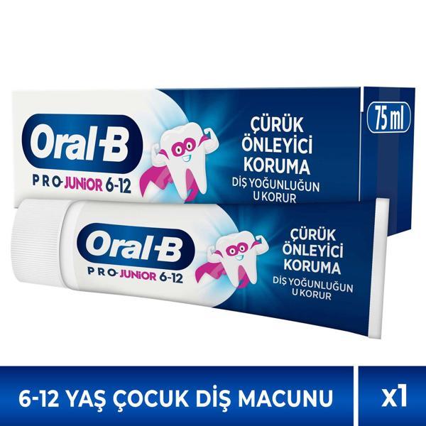 Oral-B Pro Junior Çürük Önleyici Koruma Diş Macunu 75 ml 4 Adet - Image 1