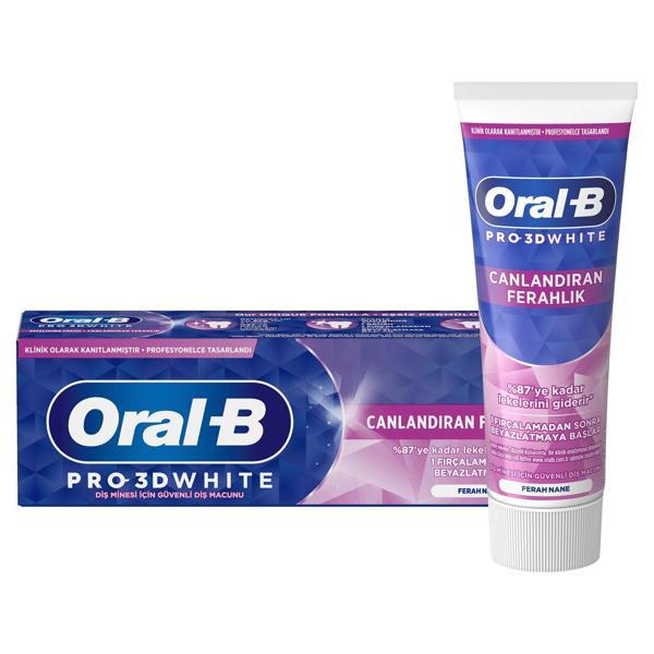 Oral-B Pro 3D White Canlandıran Ferahlık Diş Macunu 75 Ml 2 Adet - Image 1