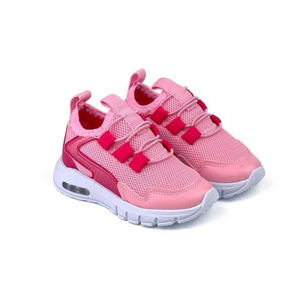Kız Bebe Çocuk Fuşya Işıklı Bağcıksız Rahat Kalıp Sneaker Spor Ayakkabı - Image 1