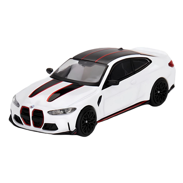 Mini GT 1/64 BMW M4 CSL Alpine White Koleksiyonluk Model Araba - Image 1