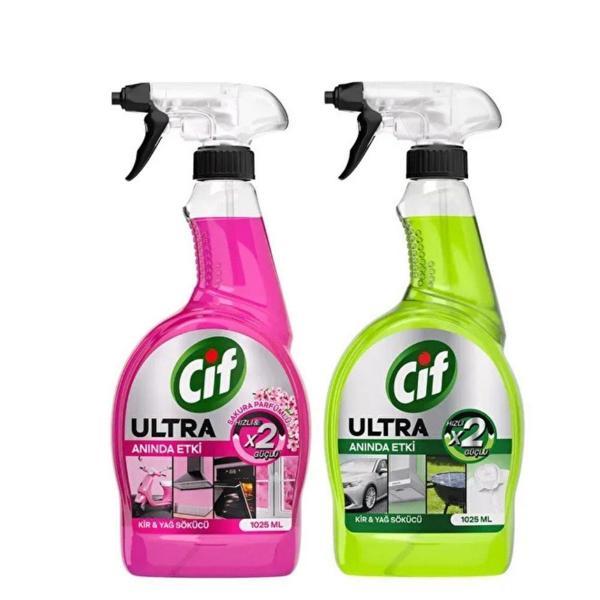 CİF ULTRA 1025 ML YESIL +1025 ML SAKURA HIZ SPREY - Image 1