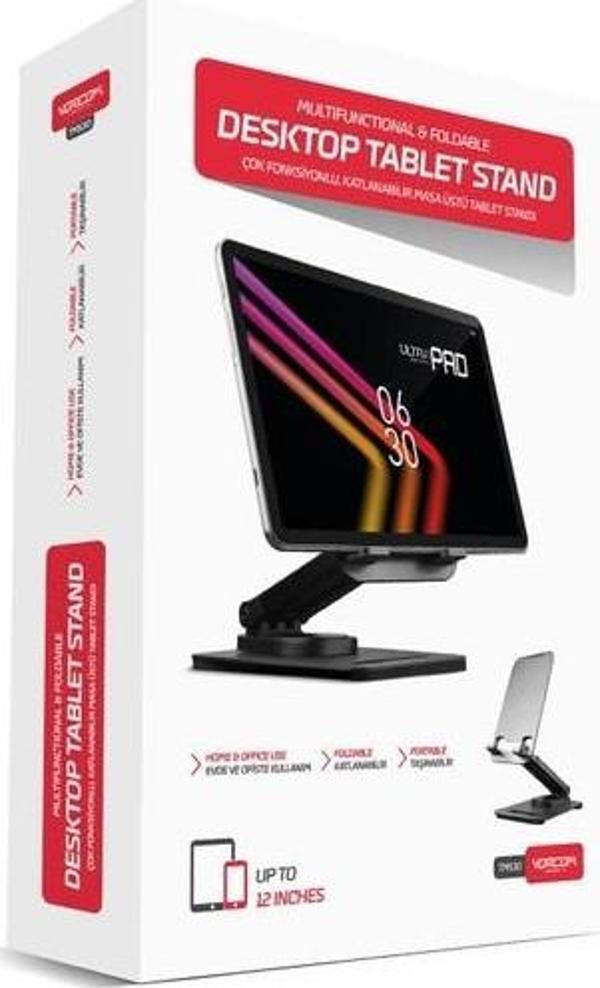 4 Eksenli 360 Derece Dönen 12 Inc Ekrana Kadar Tüm Tablet ve Telefonla Uyumlu Ayaklı Stand TMS30 - Image 1