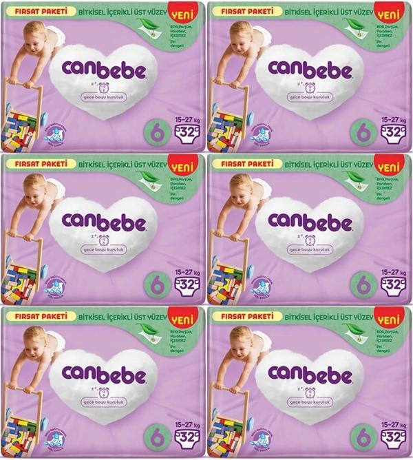 Canbebe Bebek Bezi Beden:6 (15-27Kg) Extra Large 192 Adet Exstra Fırsat Pk - Image 1