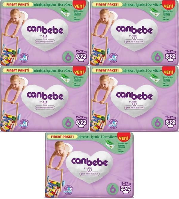 Canbebe Bebek Bezi Beden:6 (15-27Kg) Extra Large 160 Adet Mega Fırsat Pk - Image 1