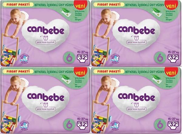 Canbebe Bebek Bezi Beden:6 (15-27Kg) Extra Large 128 Adet Avantaj Fırsat Pk - Image 1