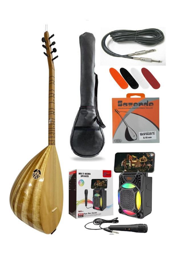 Bade Müzik Kısa Sap Bağlama Saz Seti Üst Kalite Jak Girişli - Image 1
