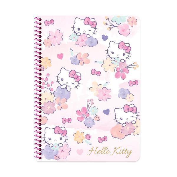 Hello Kitty A4 80 Yp Çizgili Spr.Karton Kapak Defter - Pembe - Image 1