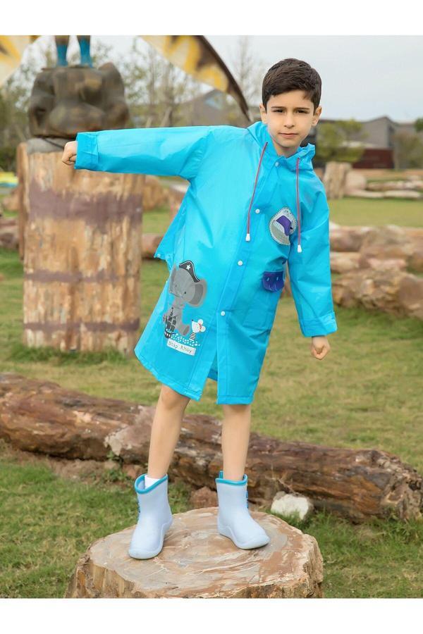 Albioyuncak Erkek Çocuk Mavi Yağmurluk - Image 1