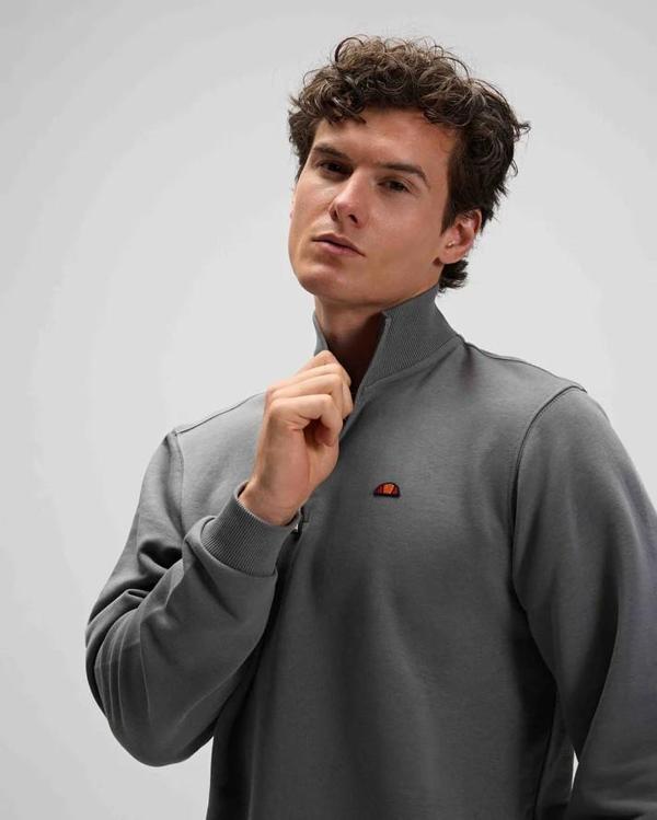Ellesse EM580-ANT Erkek Yarım Fermuarlı Antrasit Sweat - Image 1