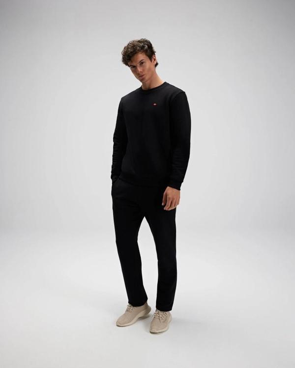 Ellesse EM579-BK Erkek Sıfır Yaka Siyah Sweat - Image 1