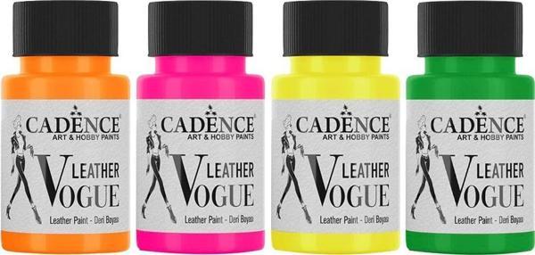 Cadence LEATHER VOGUE DERİ BOYASI 4'lü SET FOSFORLU - Image 1