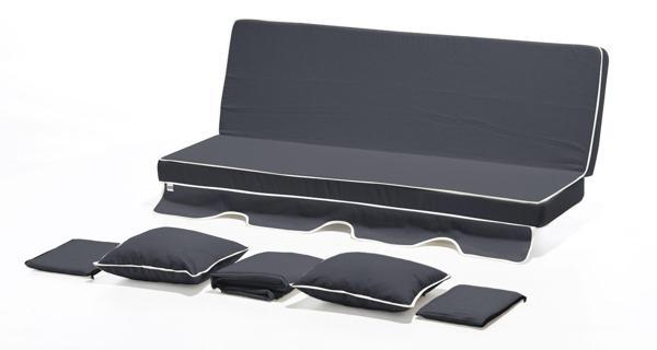 Salıncak Minder Takımı 2 Kişilik (Süngerli) - Antrasit - Image 1