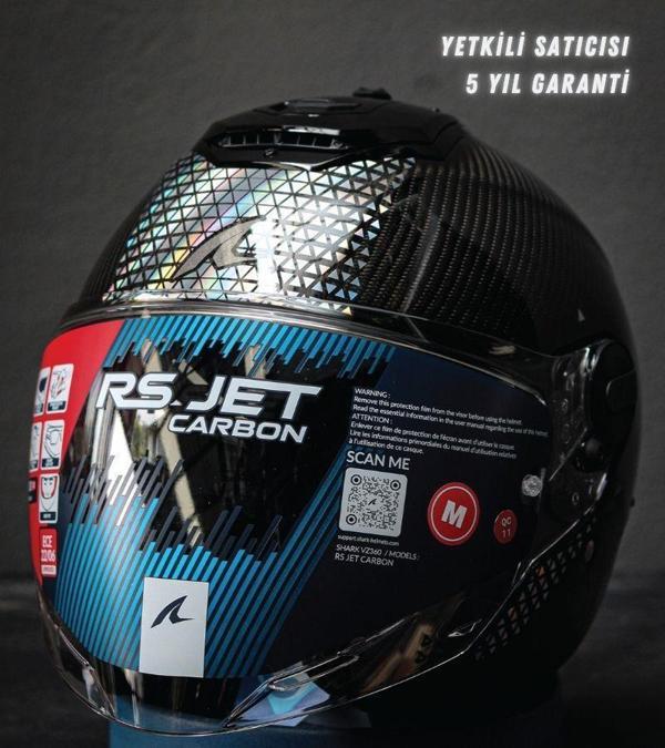 Shark Rs Jet Carbon Ikonik Açık Kask - Image 1