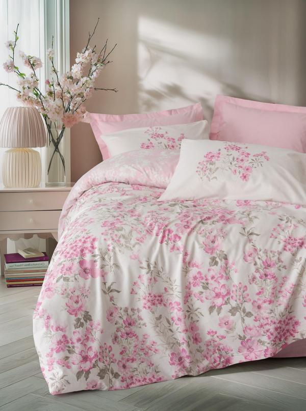 Cotton Box Tek Kişilik Nevresim Takımı Floren Pembe - Image 1
