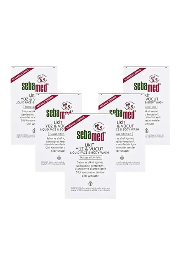 Sebamed Likid Yüz & Vücut Temizleyici 20 ml 5 Adet Seyahat Kabin Boy - Image 1