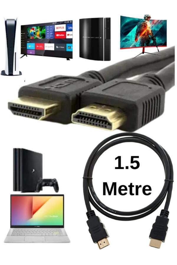  Hdmı Kablo 1.5 Metre 4K HDMI Kablo | PS3 PS4 PS5 TV Laptop PC Uyumlu | Çift Sargılı Full HD MPIA - Image 1