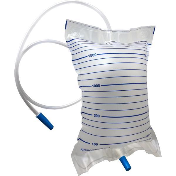 Galena Düz Musluklu İdrar Torbası 2000ml Steril (10 Adet) - Image 1