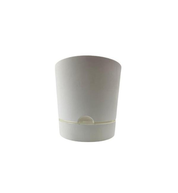 Poliwork Begonya Saksı 150x145mm  Beyaz - Image 1