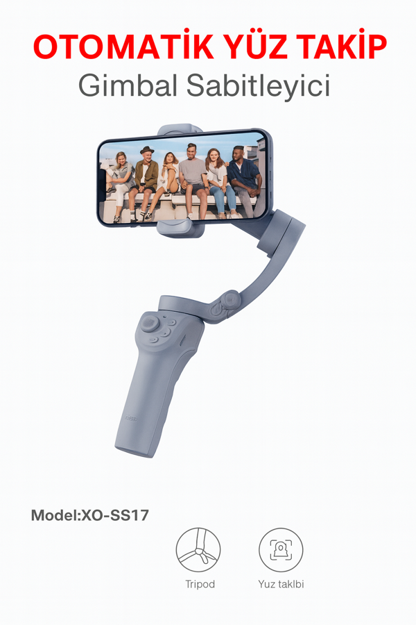 Otomatik Yüz Takipli Telefon Gimbal 330° Döner, Tripod Destekli, Profesyonel Video Çekim Sabitleyici - Image 1