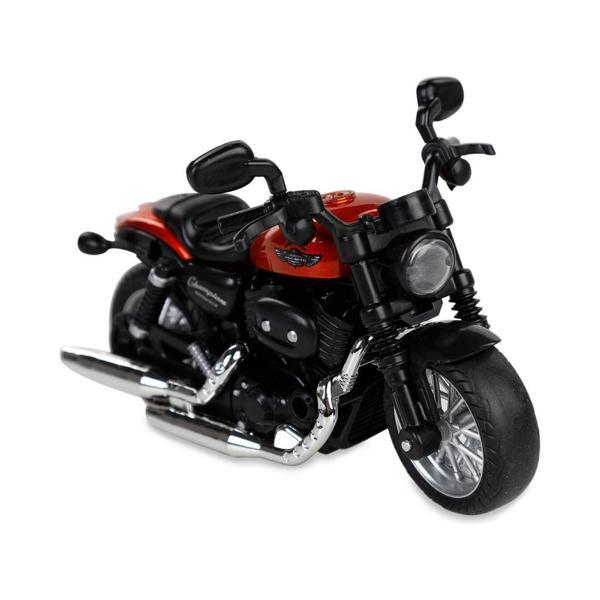 Çek Bırak1:14 Die-Cast Clasic Motosiklet - Turuncu - Image 1