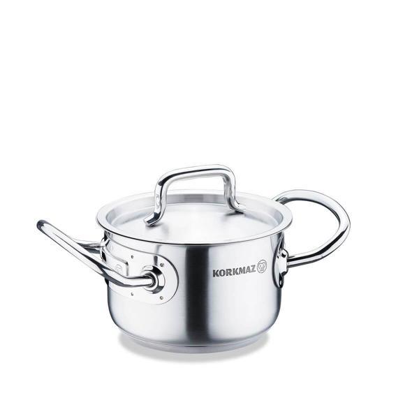 Korkmaz Proline Gastro Satin Tencere 12x8 cm A2718 - Image 1