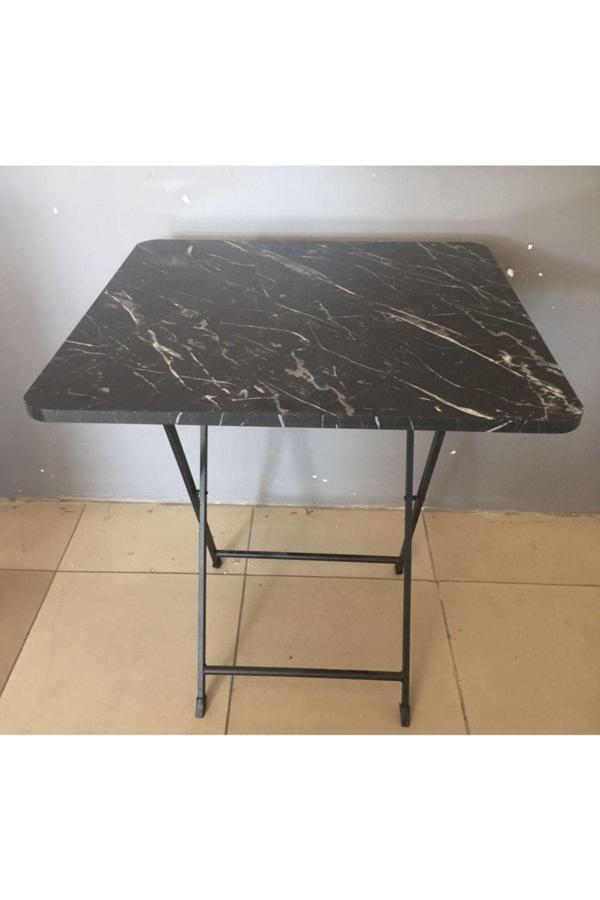 Tubix Kare Siyah Balkon - Mutfak Masa 70 Cm - Image 1