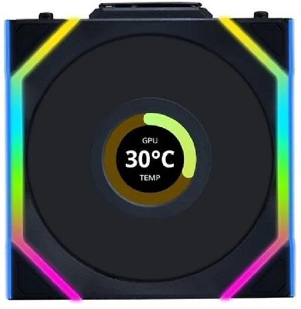 LİAN Lİ UNI FAN SL WIRELESS LCD SİYAH 120 MM FAN - Image 1