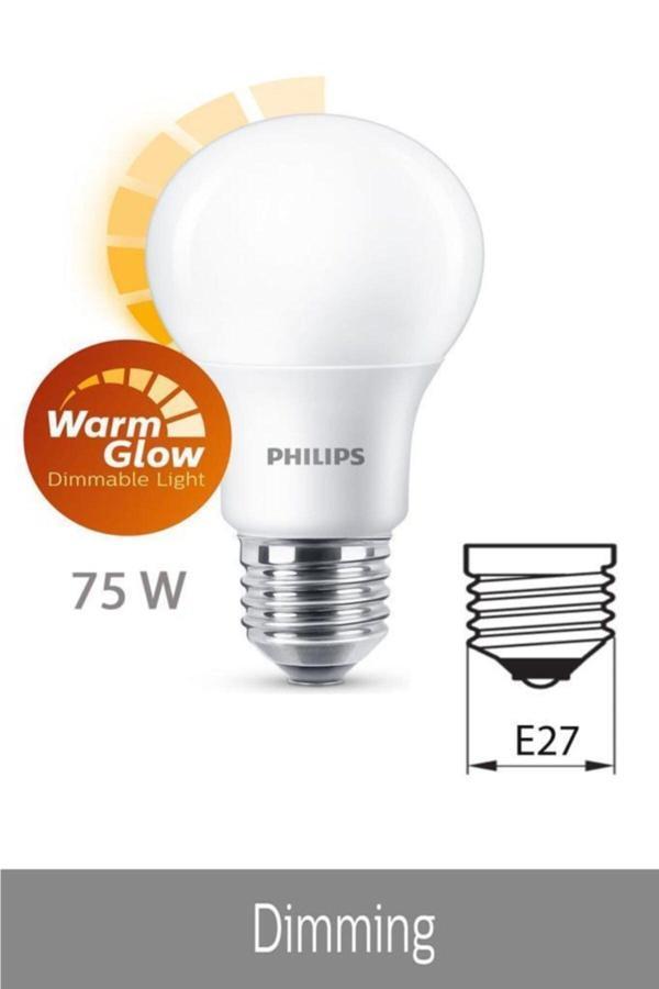 Philips Corepro 10,5W (75W) Dim Led Ampul Sarı 2700K E27 - Image 1