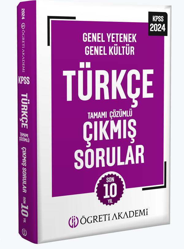 2024 KPSS Genel Yetenek Genel Kültür Türkçe Tamamı Çözümlü Çıkmış Sorular (Roman Boy) - Öğreti Akademi - Image 1