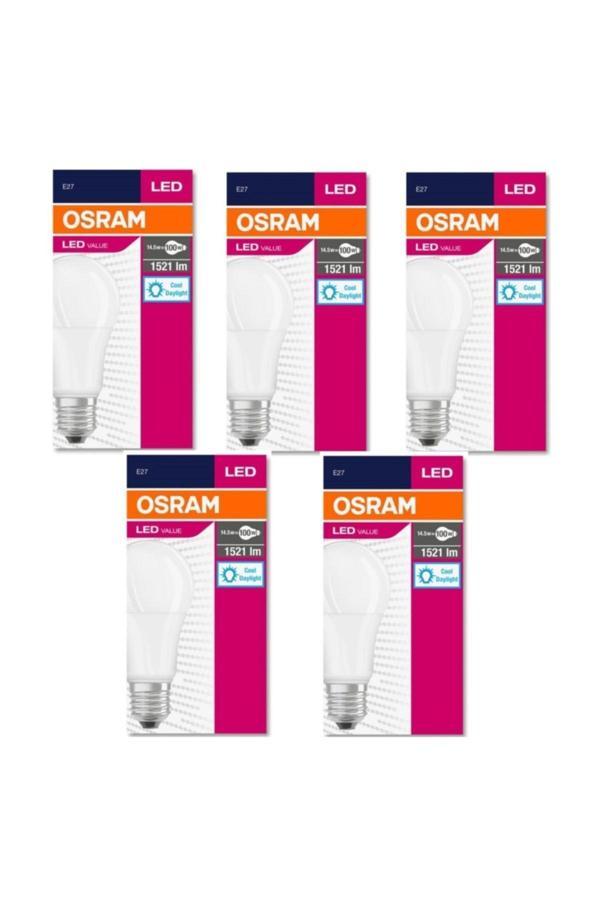 Osram Led 5'Li Paket Cla 100 13W 1521 Lümen Beyaz Işık E27 Ampul - Image 1