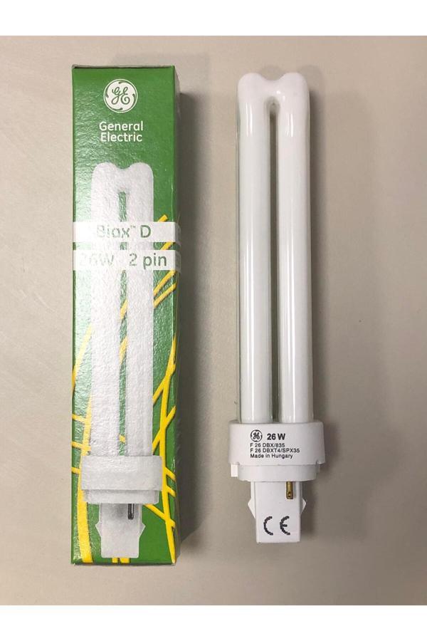 General Electric 10 Adet G/E Plc Lamba 26W/835 2P 3500 K 1710 Lümen Sarı Boy:16.5Cm ( 10W-13W-18W Yerine Olmaz ) - Image 1