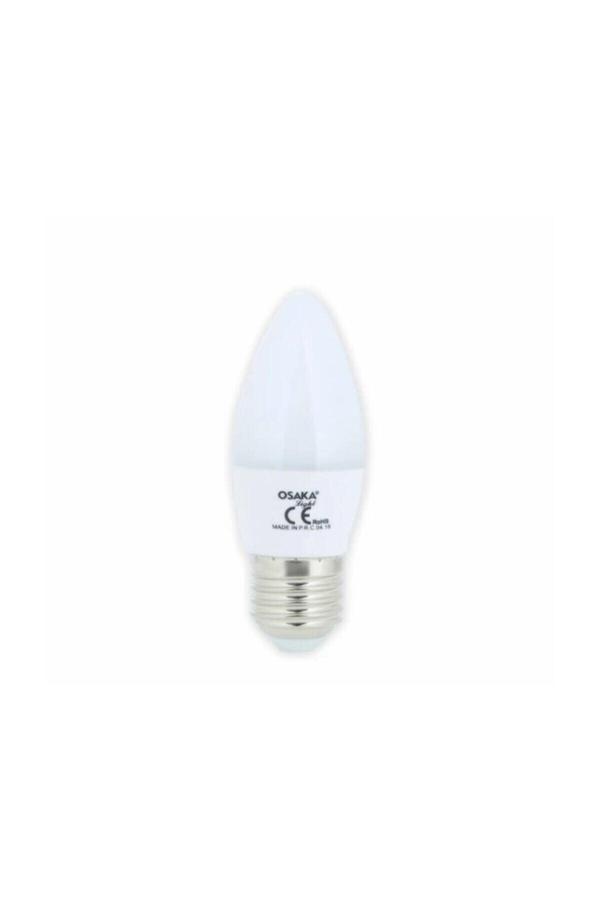 Mikasso 6W E27 Led Mum Avize Ampulu Gün Işığı  10Lu Paket - Led Ampul - E27 - Sarı Işık - 6 Watt - Beyaz - Image 1