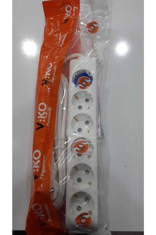 Viko 6'Lı Uzatma Kablosu 5 Metre Çocuk Korumalı Akya Bilişim - Image 1