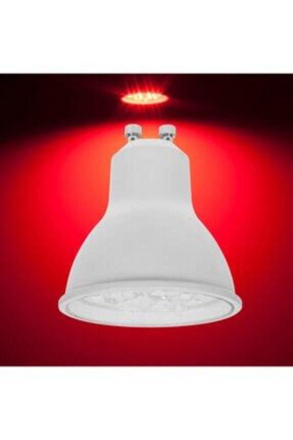 Mikasso Osaka 7W Gu10 Led Çanak Ampul Kırmızı Renk 5'Li Paket - Gu10 - 7 Watt - Image 1